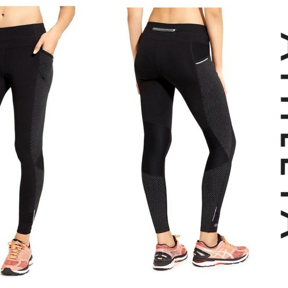 Athleta Black and Gray Performance Leggings
